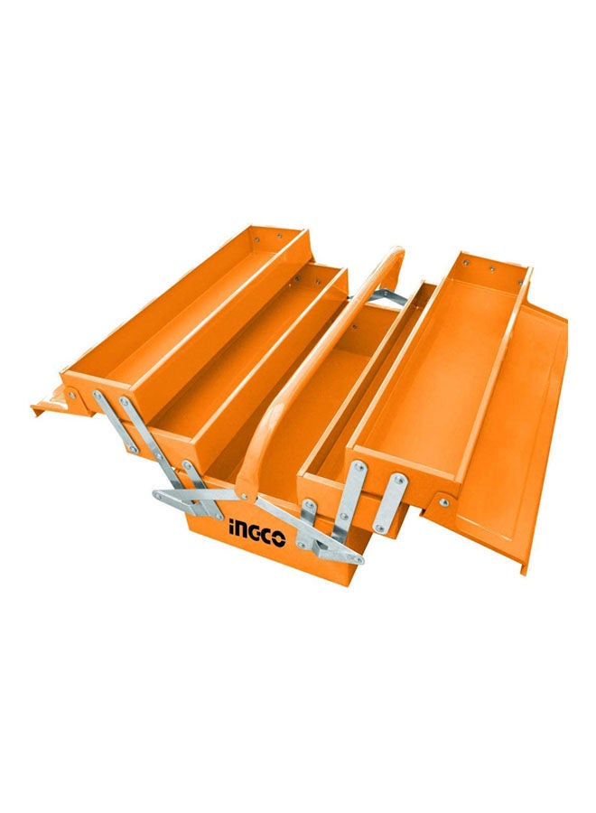 INGCO - Metal Tool Box Orange 15inch - Image 1