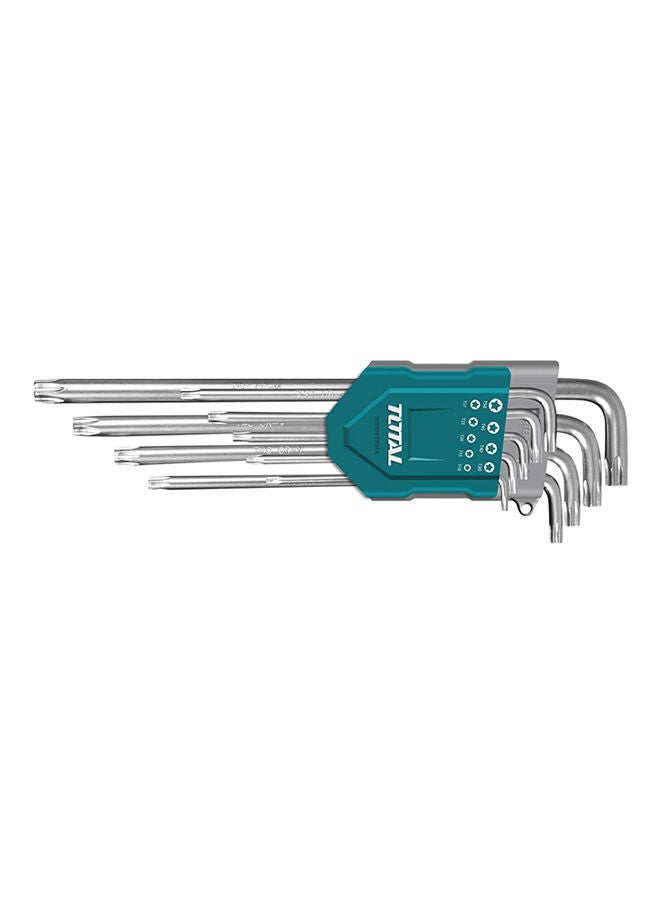 TOTAL - Total Tools 9Pcs Hex Key - Tht106192 Multicolour 28 x 11 x 4cm - Image 1