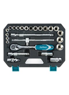 TOTAL Tools Socket Set 25 Pcs Black  - Image 2
