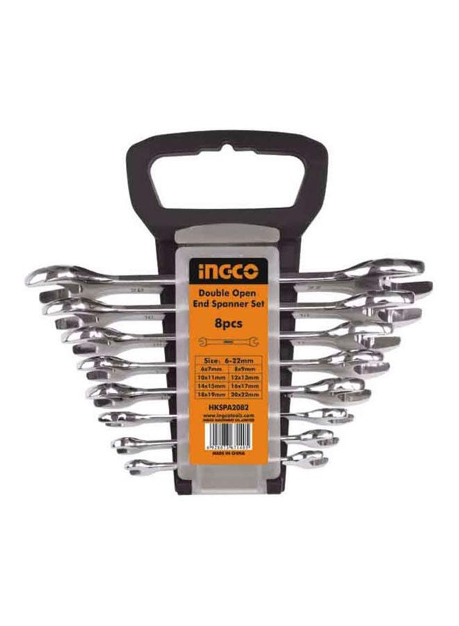 INGCO Double Open End Spanner Set 8Pcs Silver 22mm 