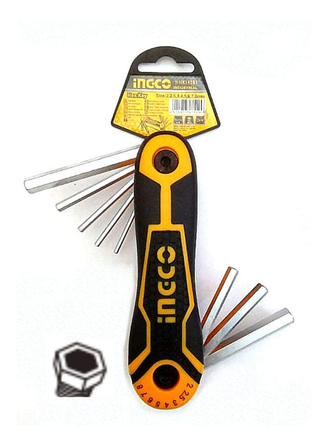 INGCO Hex Key Set 8 Pcs Multicolour 
