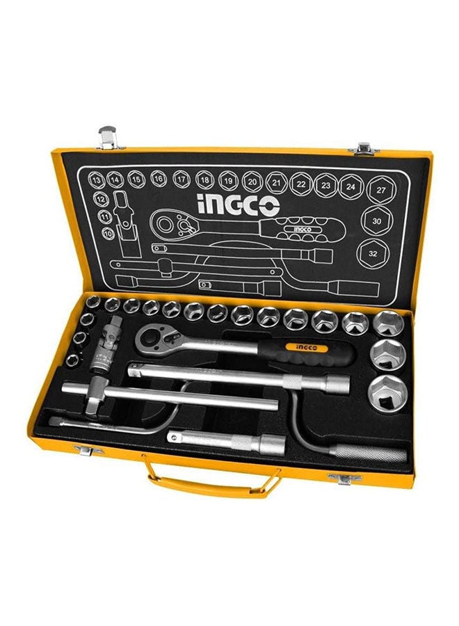 INGCO Hkts0243 Socket Set 24 Pieces Silver 