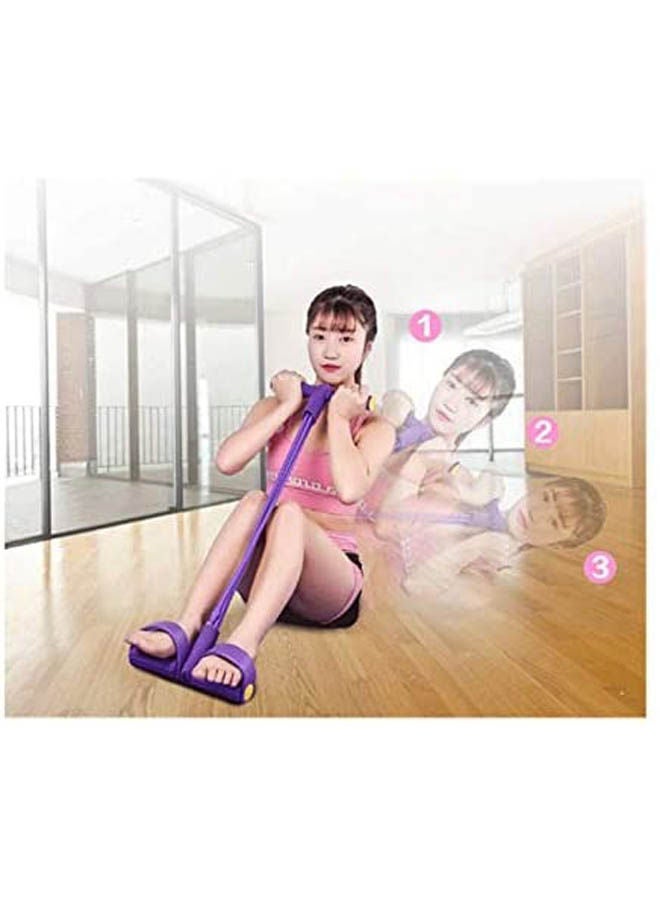 Generic Resistance Training 4 Tube Leg Exerciser Pull Rope Bands Yoga Fitness Foot Pedal Pull Ropes Sit-Up Bodybuilding Expander  - Image 2