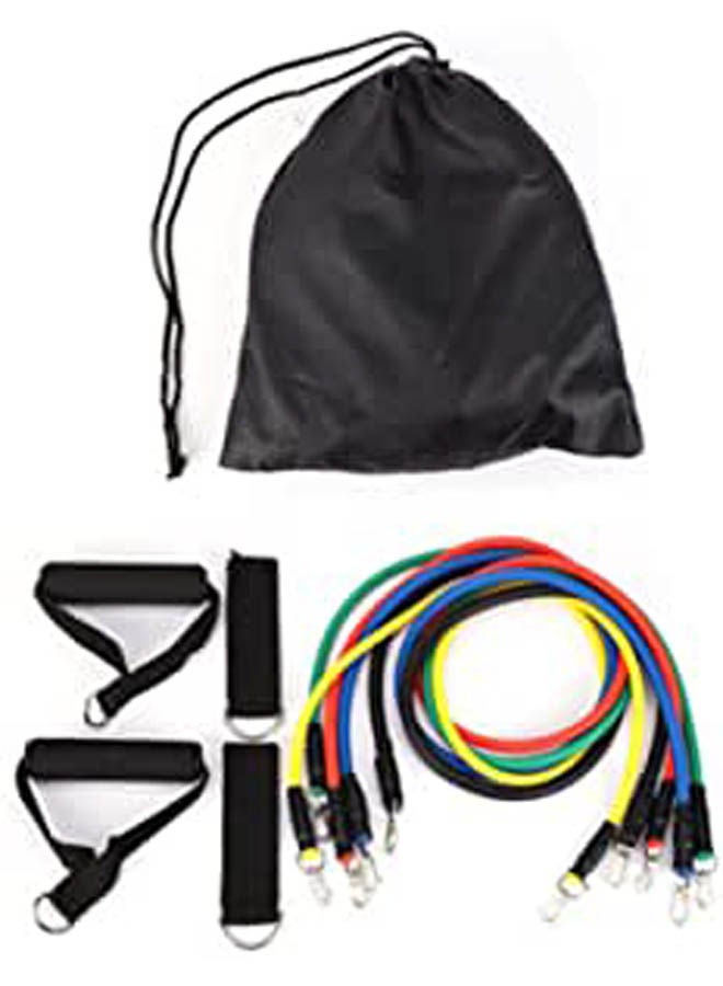 Generic 11 Pcs/Set Tpr Pull Rope Fitness Exercises Resistance Bands Cross Fit Strength Training Belt Body Multifunctional Gym Set  - Image 1