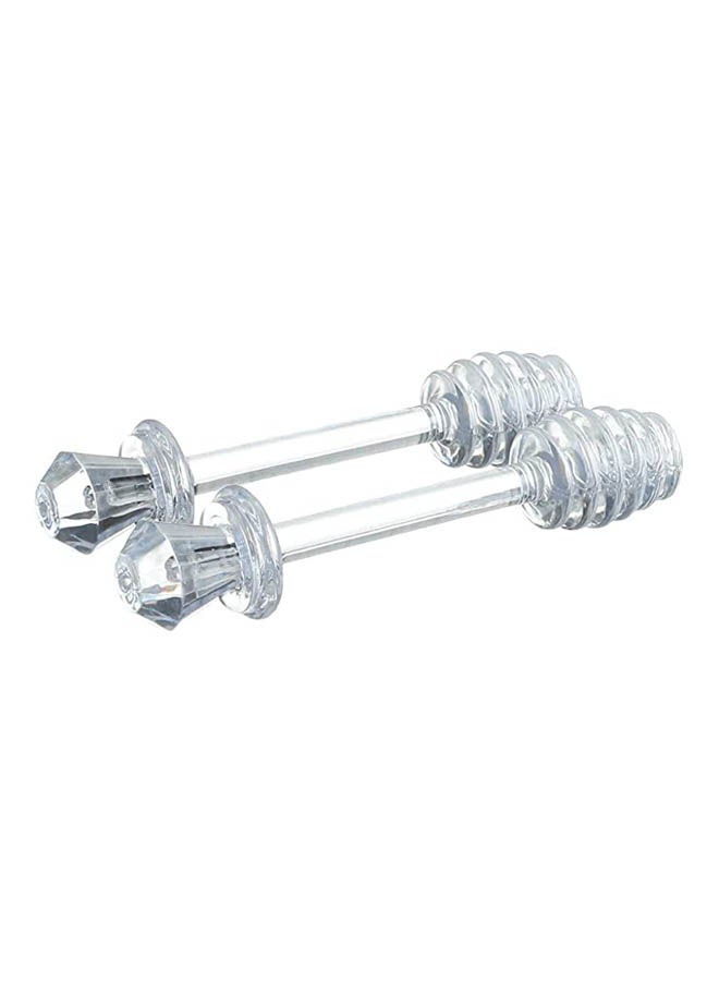 Acrylic Honey Spoon 2Pcs White
