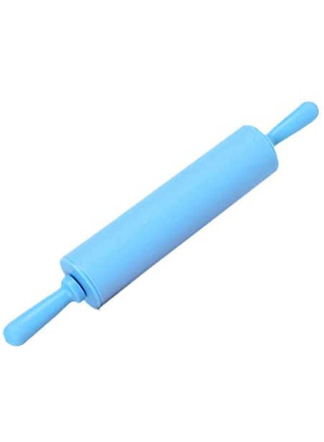 Mini Wood Rolling Pin - Premium Maple Dough Roller Blue 30.5cm  - Image 1