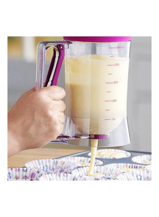 Generic - Cake Batter Dispenser With Measuring Label  Measuring Cups (Purple) Purple 900ml - Image 1