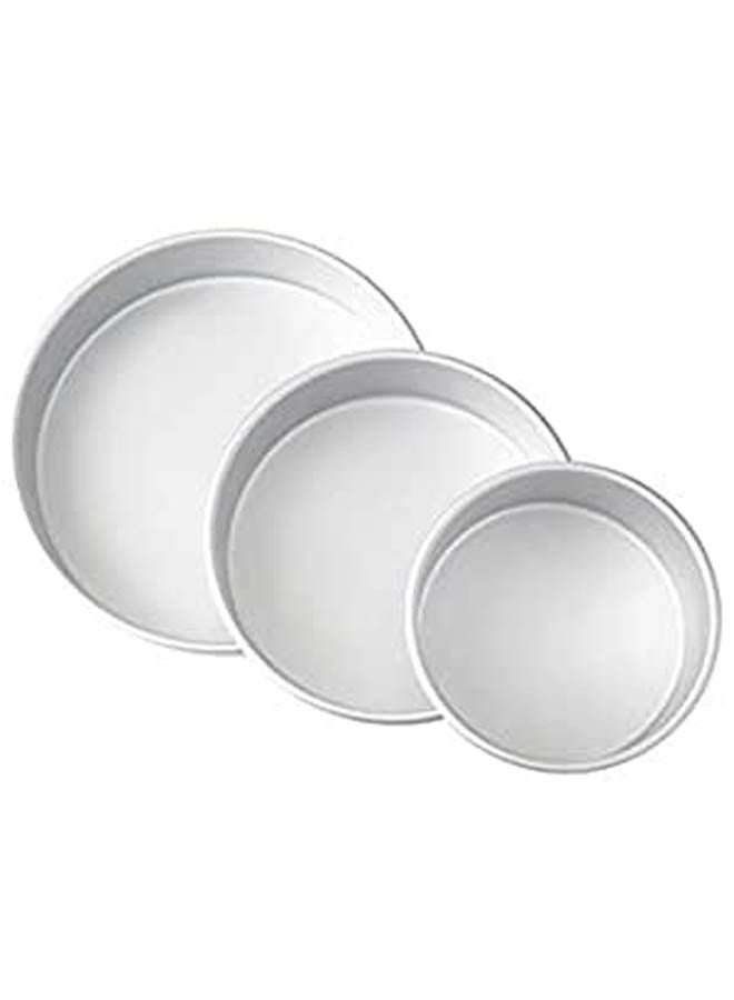 Cake Pan Cake Mold 3 Pcs Silver