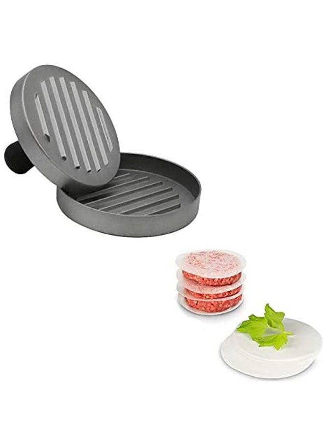 Round Shape Hamburger Press Silver 24 x 12.3 x 5.7cm  - Image 2
