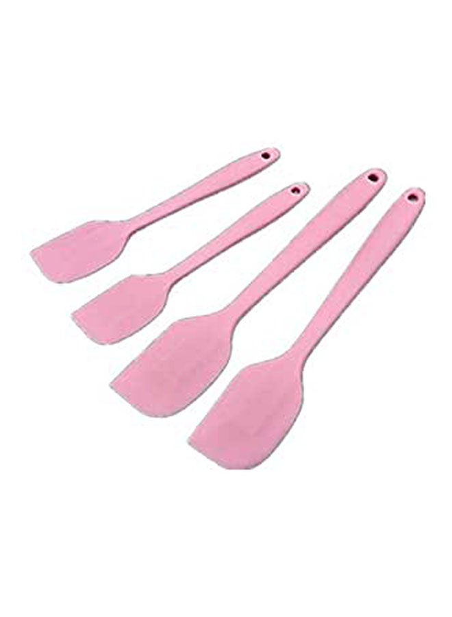 Generic 4-Piece Silicone Spatulas Set Heat Resistant Non-Stick Flexible Rubber Kitchen Utensil 1 Set Pink 