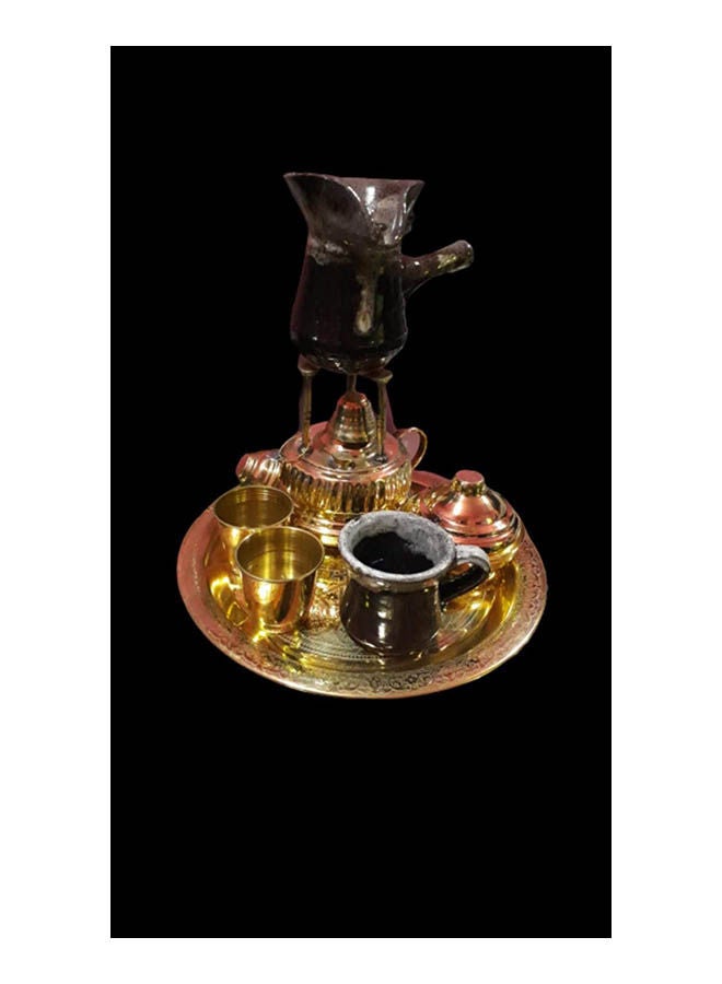 Copper Carved Coffee For Coffee Making Gold 