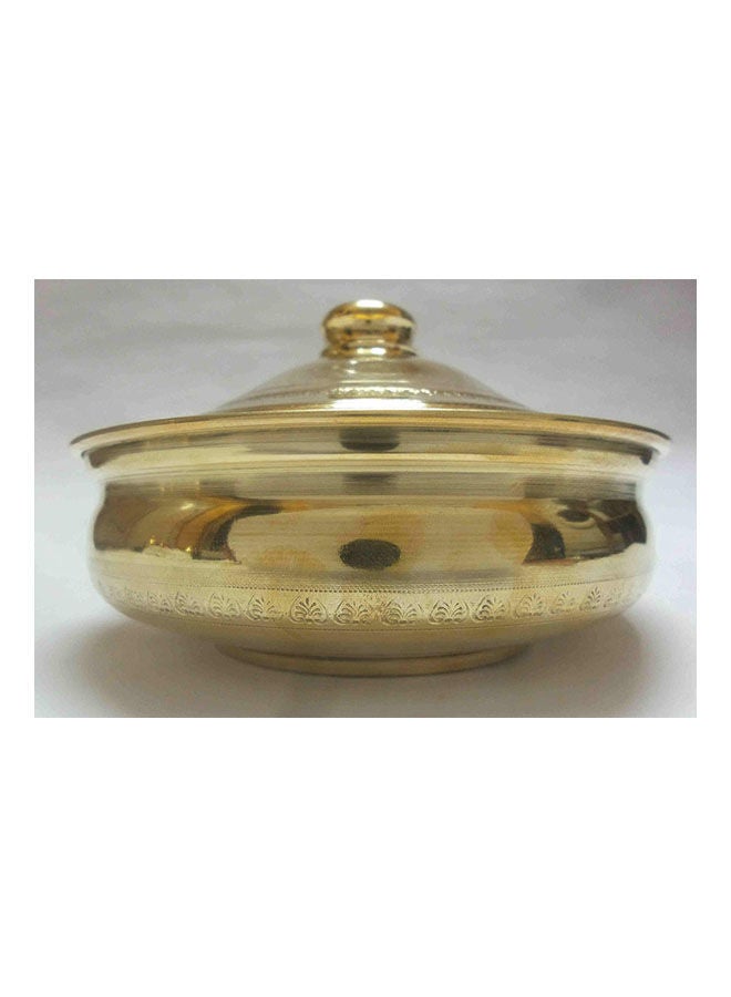 Brass Sugar Bowl Gold 14cm  - Image 2