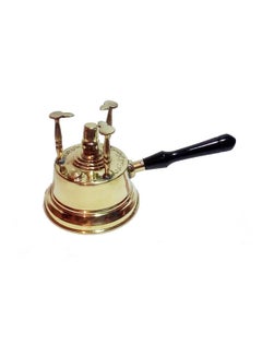 Brass Spirits With Wood Handle And Three Stands Gold