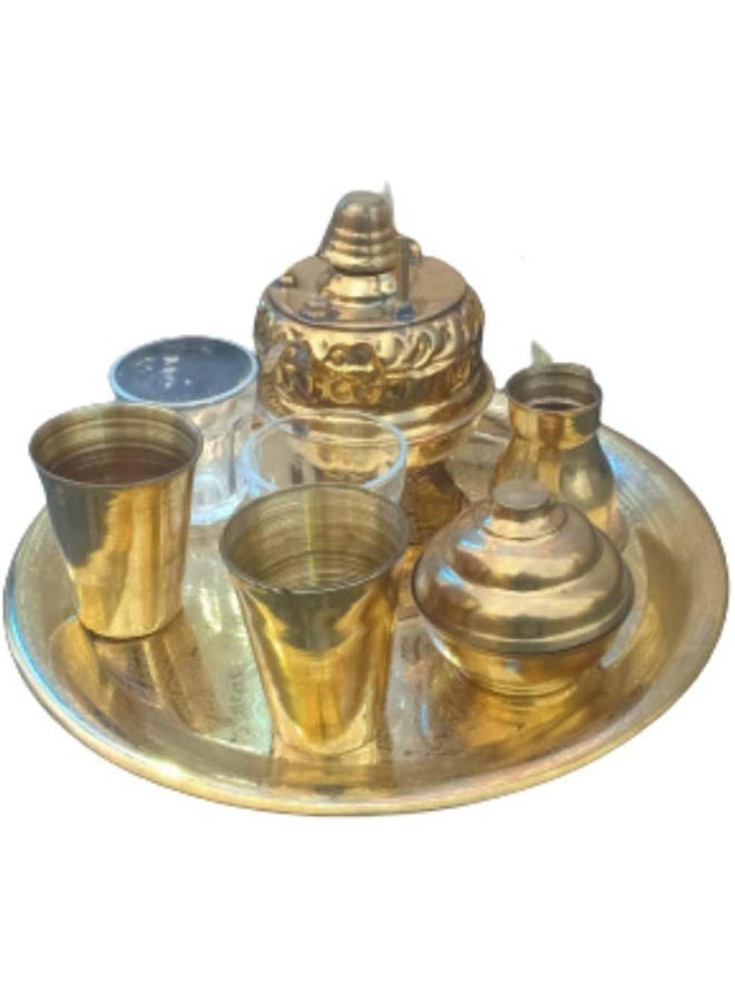 Generic Brass Alcohol Burner Set Gold 