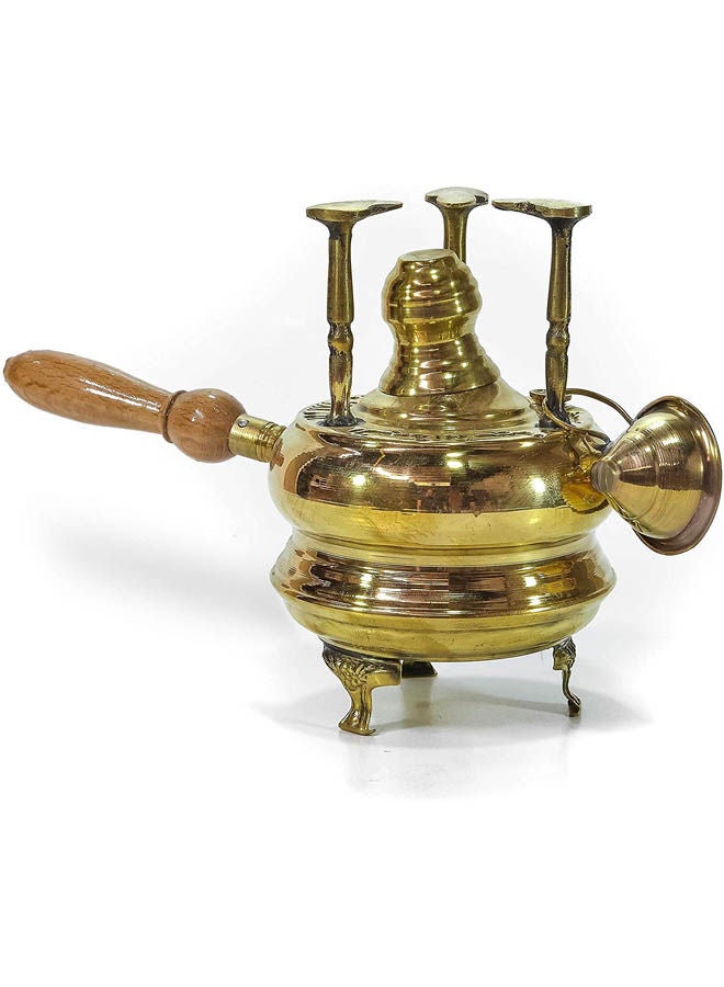 Generic Medium Pharaonic Coffe Maker Multi Color With Wood Holder Gold 