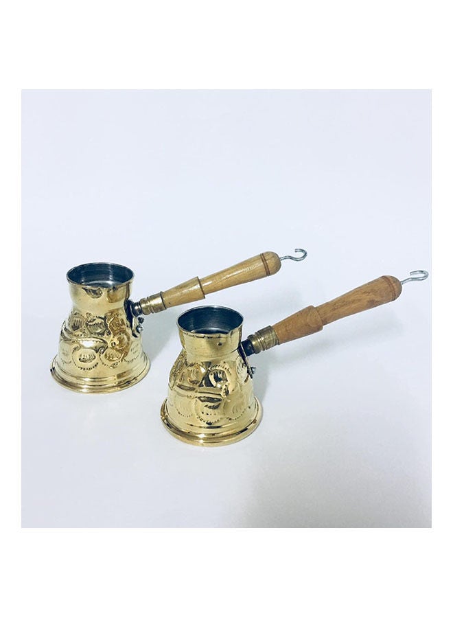 Generic Adecorated Copper Cane Set Gold 