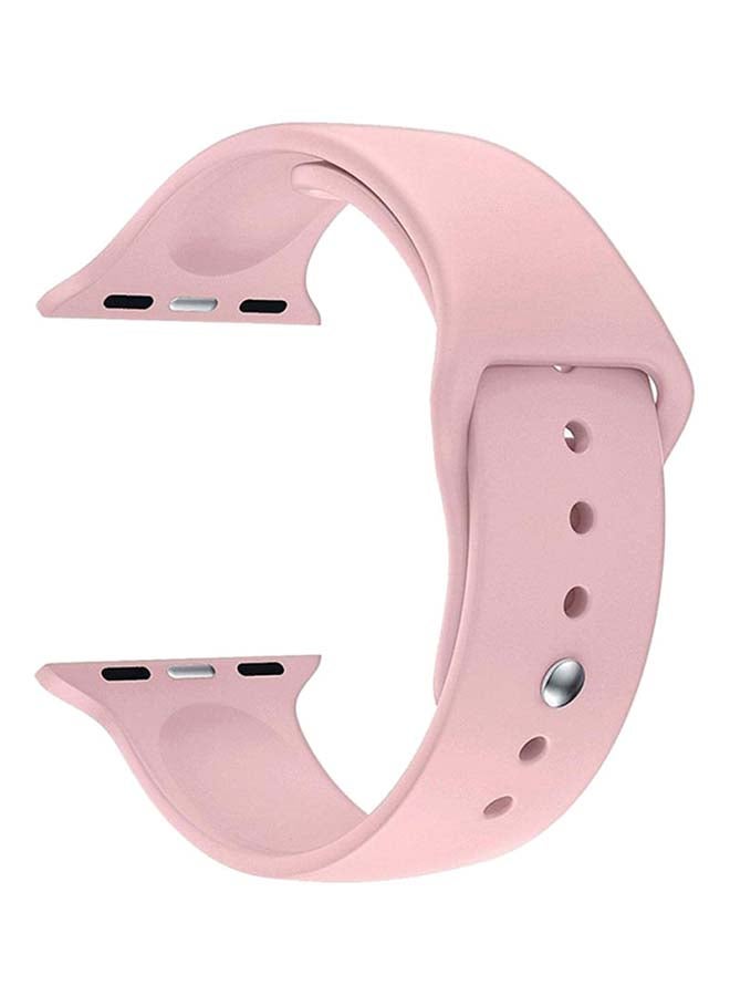HuHa - Replacement Strap Watchband For Apple Watch Series 7 45mm / 6 / SE / 5 / 4 44mm / 3 / 2 / 1 42mm Light Pink - Image 1
