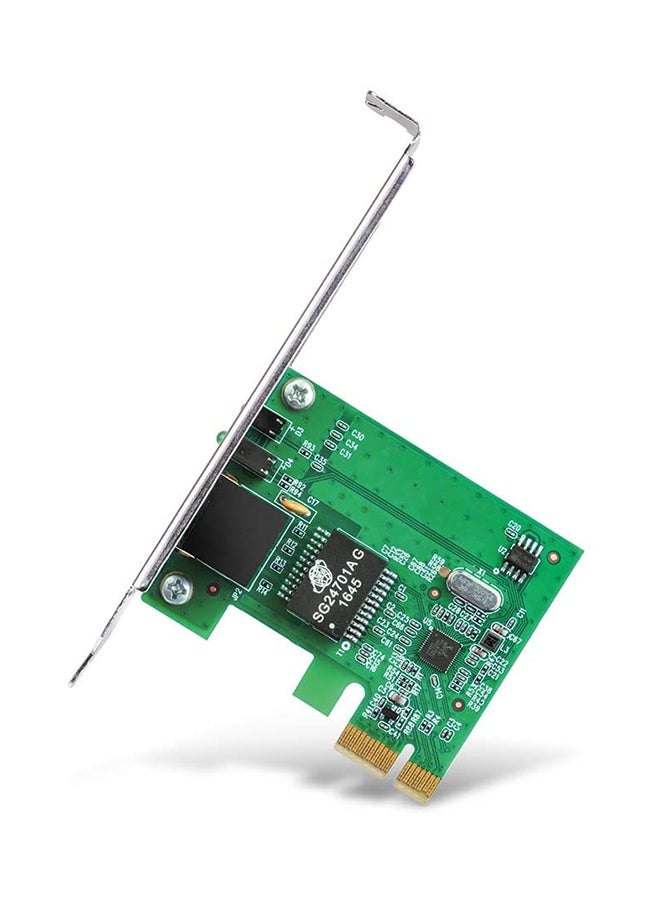 TP-LINK - Gigabit PCI Express Network Adapter 16x2.79x13.49cm Green/Black/Silver - Image 1