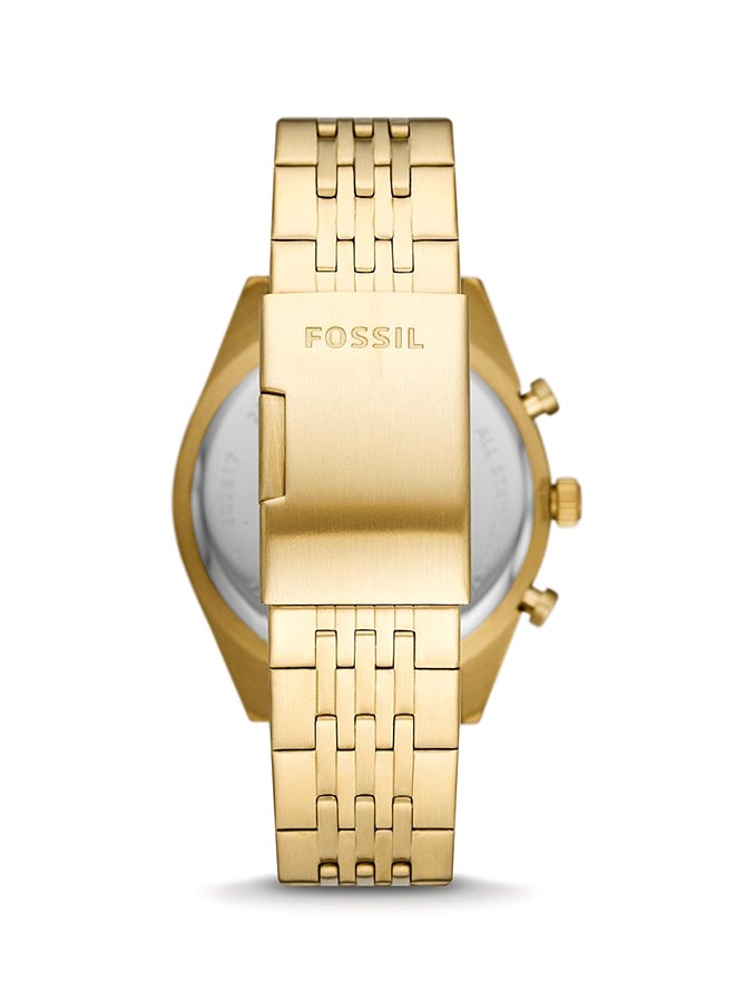 FOSSIL Men's Wilkin Multifunction Gold-Tone Stainless Steel Wrist Watch BQ2617 - 44 mm - Gold  - Image 2
