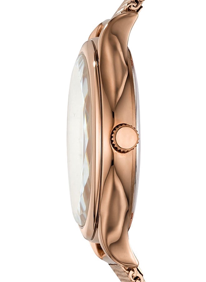 FOSSIL Women's Laney Three-Hand Rose Gold-Tone Stainless Steel Wrist Watch BQ3392 - 34 mm - Rose Gold - Image 2