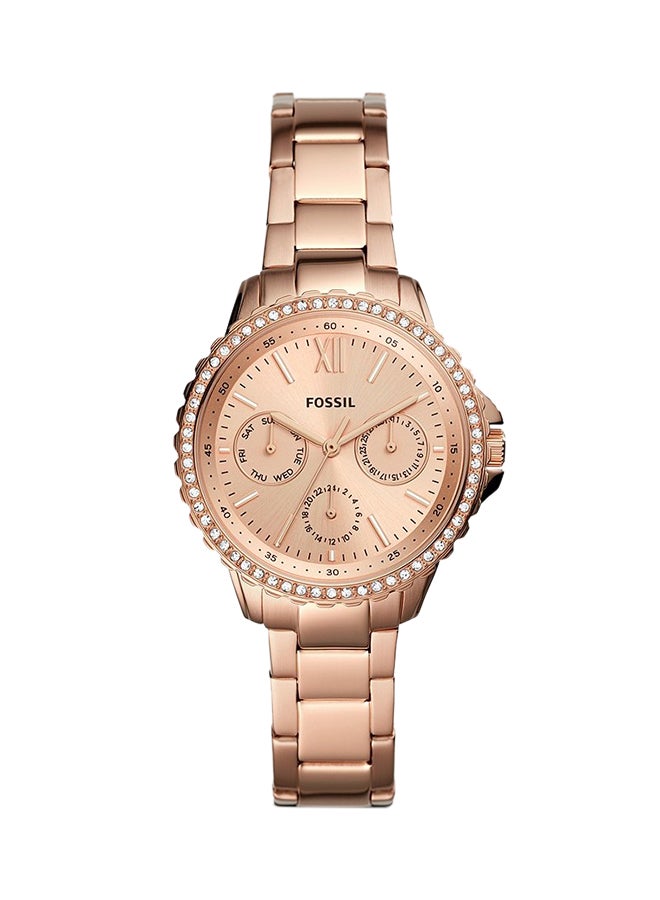 FOSSIL Women's Izzy Multifunction Rose Gold-Tone Stainless Steel Wrist Watch ES4782 - 35 mm  - Image 1