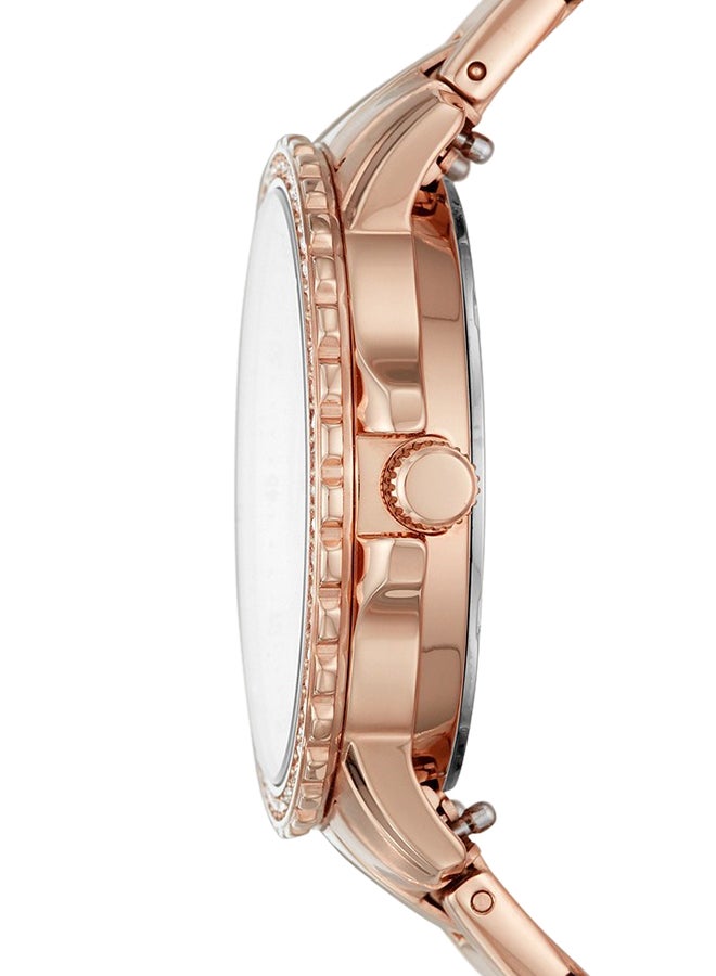 FOSSIL Women's Izzy Multifunction Rose Gold-Tone Stainless Steel Wrist Watch ES4782 - 35 mm  - Image 3