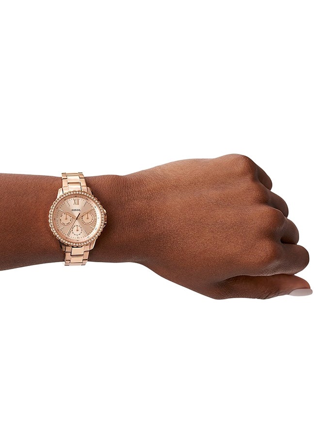 FOSSIL Women's Izzy Multifunction Rose Gold-Tone Stainless Steel Wrist Watch ES4782 - 35 mm  - Image 4