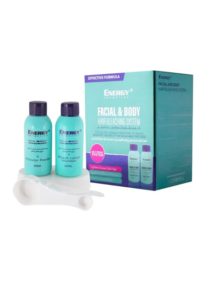 ENERGY COSMETICS Facial And Body Hair Bleaching System White 40+60grams  - Image 1