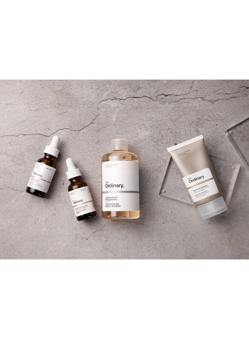 The Ordinary - Bright Set - Squalane Cleanser, Caffeine Solution 5% + EGCG, Ethylated Ascorbic Acid 15% Solution, Glycolic Acid 7% Toning Solution 50+30+30+240ml - Image 1