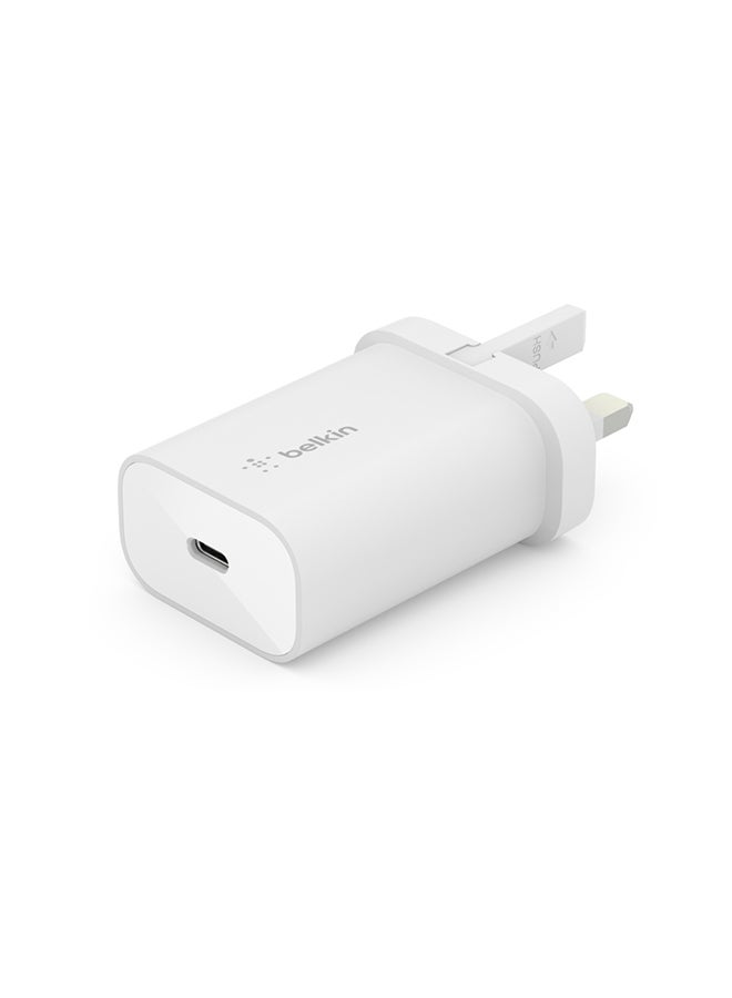 belkin Belkin BoostCharge 25W Wall Chargers with PPS (USB-C Power Delivery, Fast Charger for Samsung, Galaxy Tab, iPad and more) - USB-C to USB-C cable included White  - Image 2