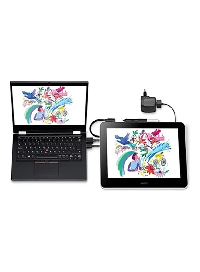 Wacom - Creative Display 13.3-inch DTC133W0B With Battery And Free Stylus Pen Flint White - Image 1
