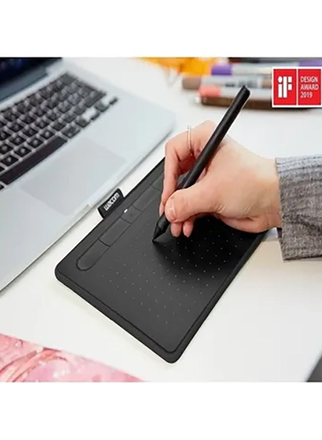 Wacom - Intuos Small Wireless CTL-4100WLK Tablet With Battery And Free Stylus Pen Black - Image 1