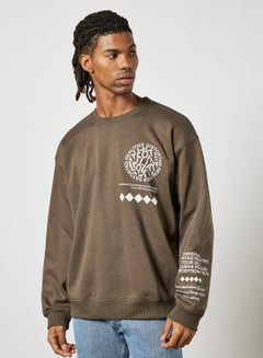 Printed Sweatshirt Brown