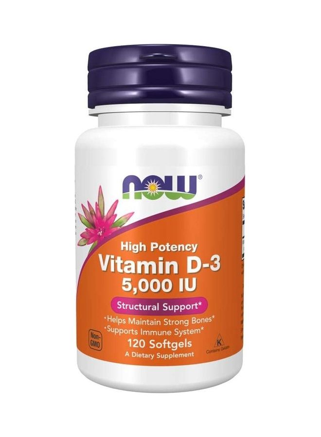 Now Foods Vitamin D-3 5000 IU Softgels 120's