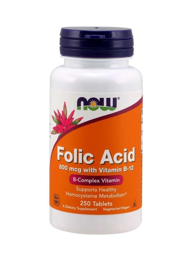 Folic Acid 800 mcg with Vitamin B-12 Tablets 250's