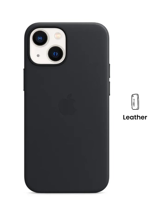 iPhone 13 mini Leather Case with MagSafe Midnight