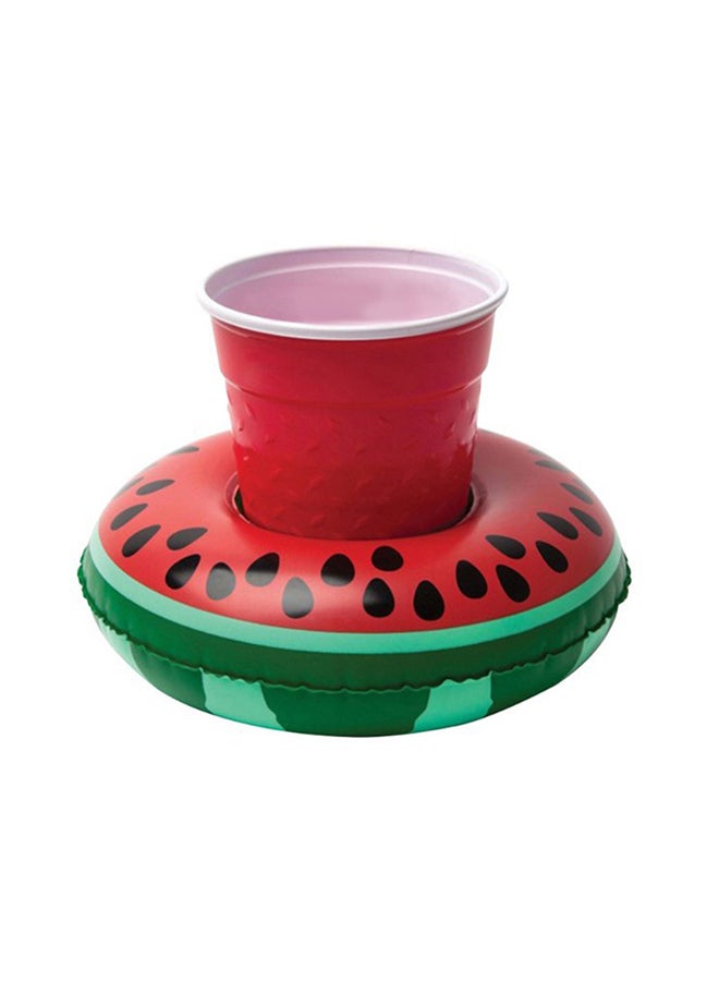 null - Inflatable Swimming Pool Portable Multicolour Cup Holder With Watermelon Design 5x5x2cm - Image 1
