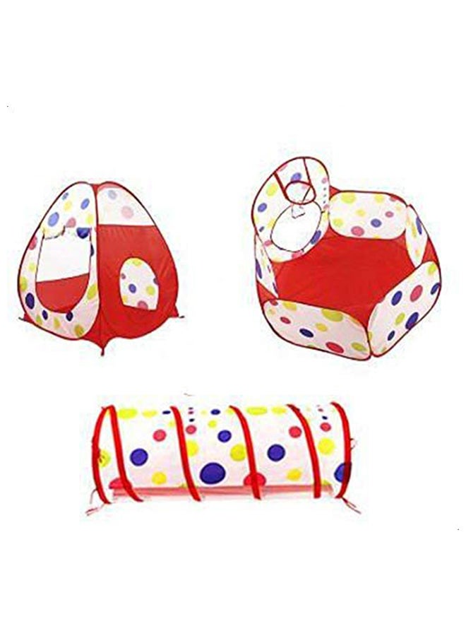 3-Piece 3 In 1 Crawling Indoor Outdoor Fun Tunnel Tent Play House Set For Kids  - Image 4