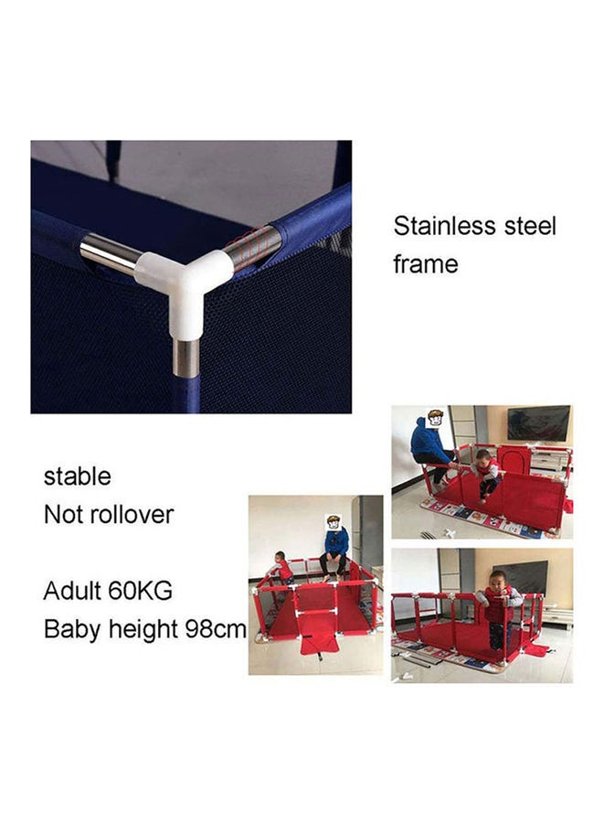 Kidle - Playpen With Net With Stainless Steel Frame And Safety Net For Safe Fun Time 230x122x107cm - Image 1