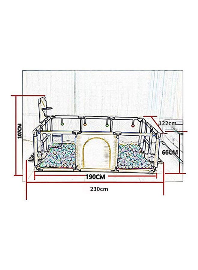 Kidle - Playpen With Net With Stainless Steel Frame And Safety Net For Safe Fun Time 230x122x107cm - Image 1