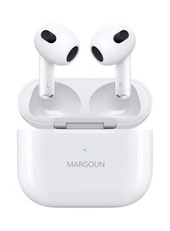 3rd Generation True Wireless Earphones Sport Bluetooth Noise Cancellation Earbuds Compatible with All iPhone and Android Smartphones White