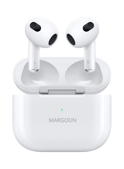 3rd Generation True Wireless Earphones Sport Bluetooth Noise Cancellation Earbuds Compatible with All iPhone and Android Smartphones White