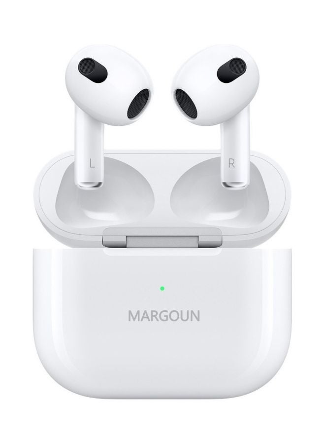 MARGOUN - 3rd Generation True Wireless Earphones Sport Bluetooth Noise Cancellation Earbuds Compatible with All iPhone and Android Smartphones White - Image 1
