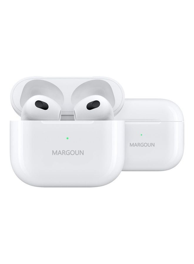 MARGOUN - 3rd Generation True Wireless Earphones Sport Bluetooth Noise Cancellation Earbuds Compatible with All iPhone and Android Smartphones White - Image 1