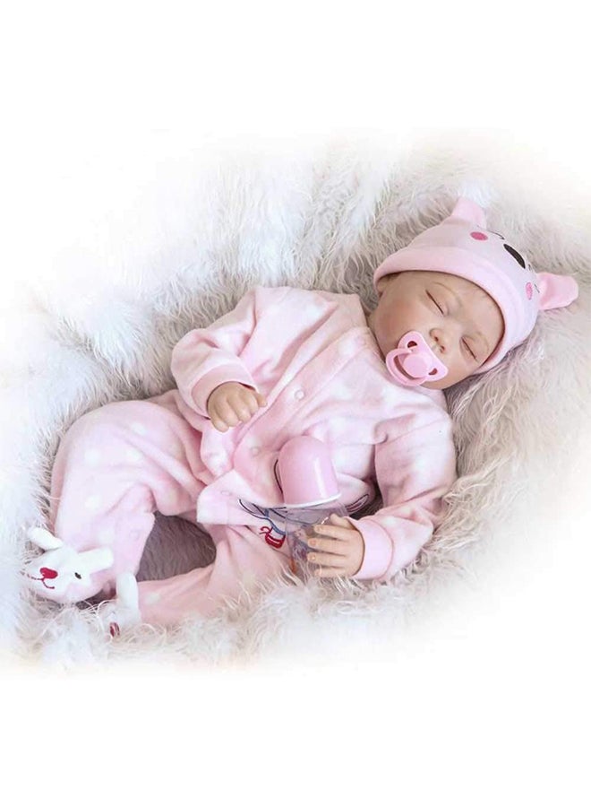 Reborn Baby Doll With Feeding Bottle And Teether 47 x 14 x 23cm - Image 4