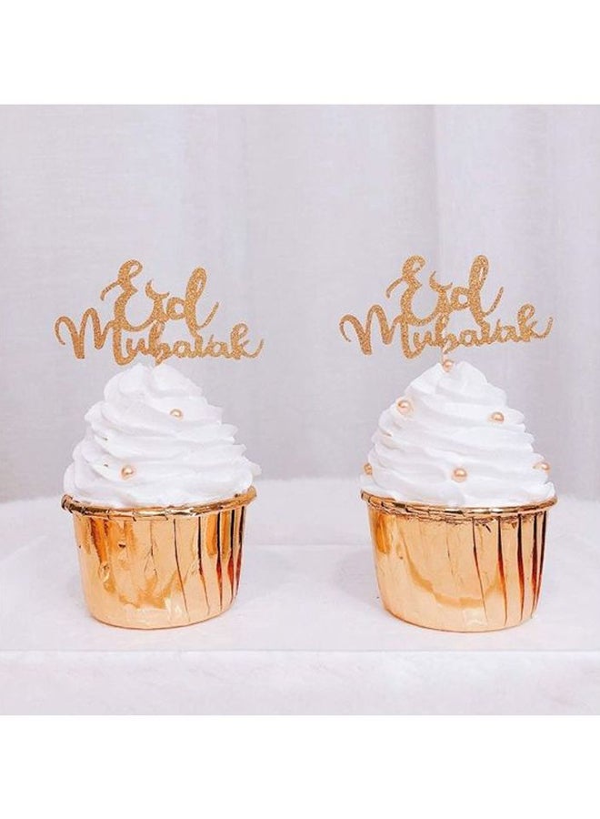 10-Piece Eid Mubarak Cake Topper Set