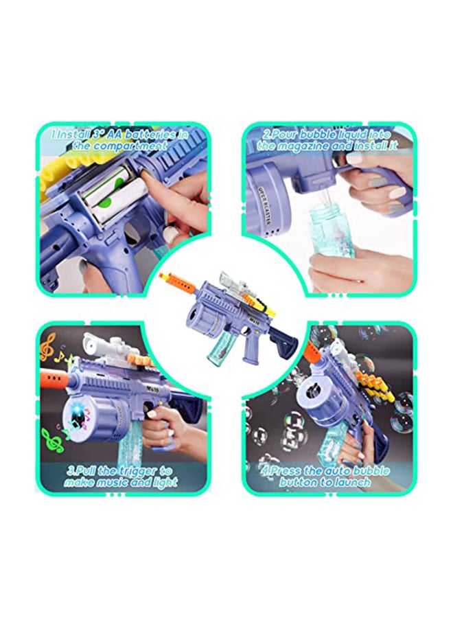 3-In-1 Soft Bullet Bubble Gun Assorted