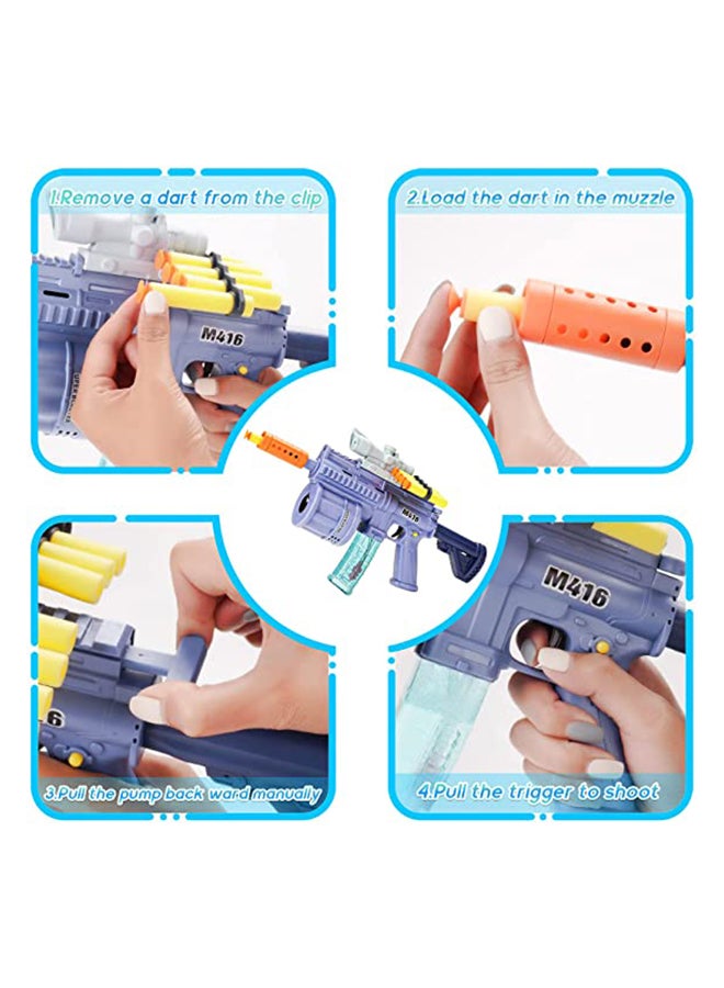 3-In-1 Soft Bullet Bubble Gun Assorted