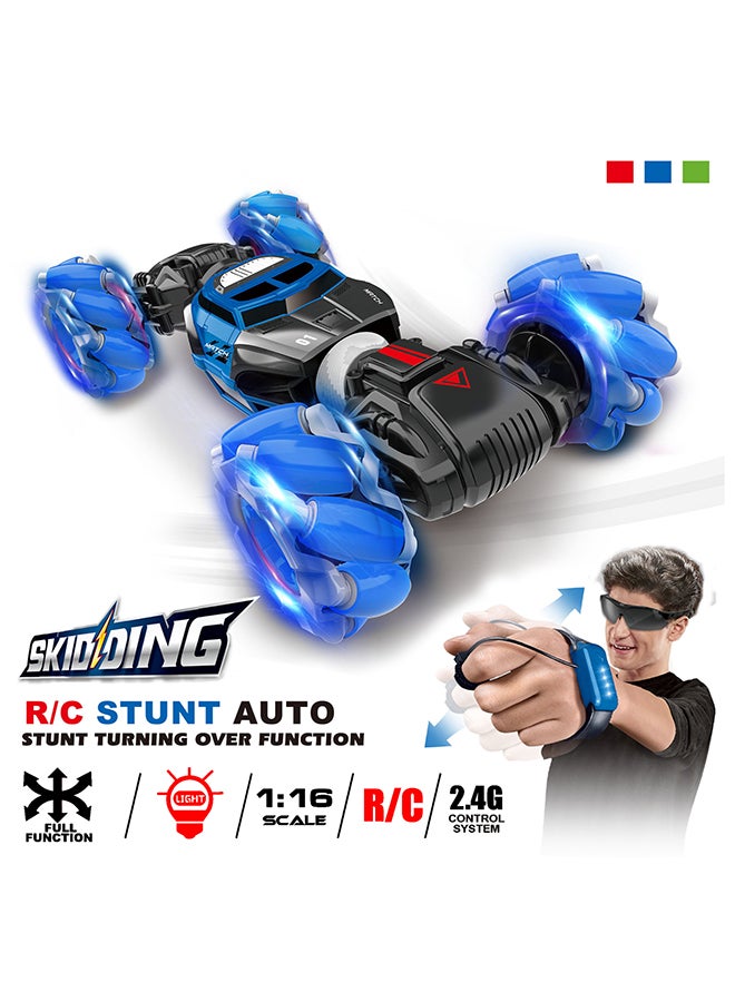 4WD Gesture Sensor Control Deformable Electric All-Terrain Transformable LED Light Music Stunt Car 32cm - Image 4