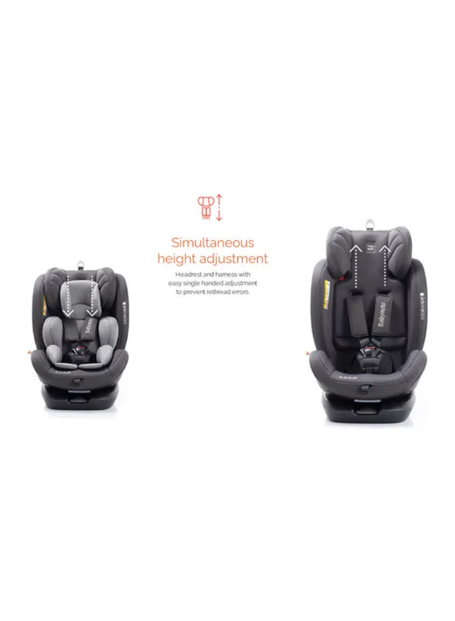 Babyauto Baby Auto Revolta 360 Rotating Car Seat with Adjustable Headrest - 0-12 Years, Grey